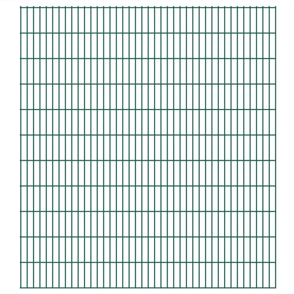 Panneaux de clôture de jardin 2D 2,008x2,23 m 30 m total Vert - Photo n°1