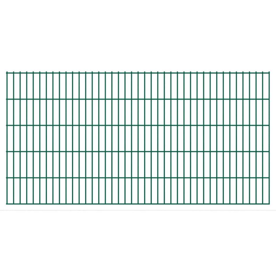 Panneaux de clôture de jardin 2D 2008x1,03 m 20 m total Vert - Photo n°1