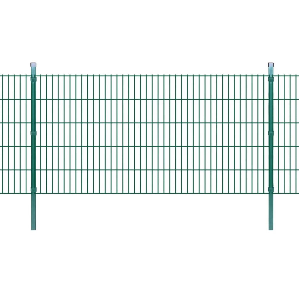 Panneaux et poteaux de clôture 2D pour jardin 2008x1030 mm 16 m 3 - Photo n°1