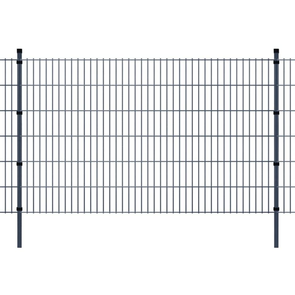 Panneaux et poteaux de clôture 2D pour jardin 2008x1230 mm 20 m - Photo n°1