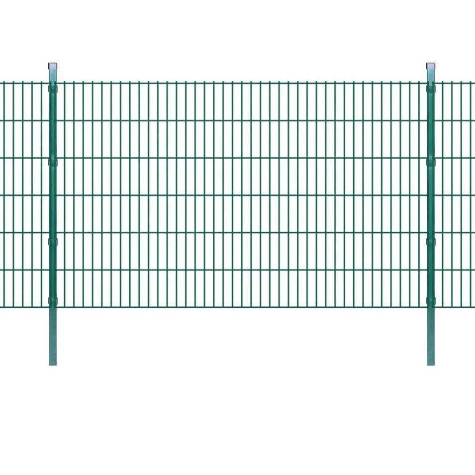 Panneaux et poteaux de clôture 2D pour jardin 2008x1230 mm 28 m 2 - Photo n°1