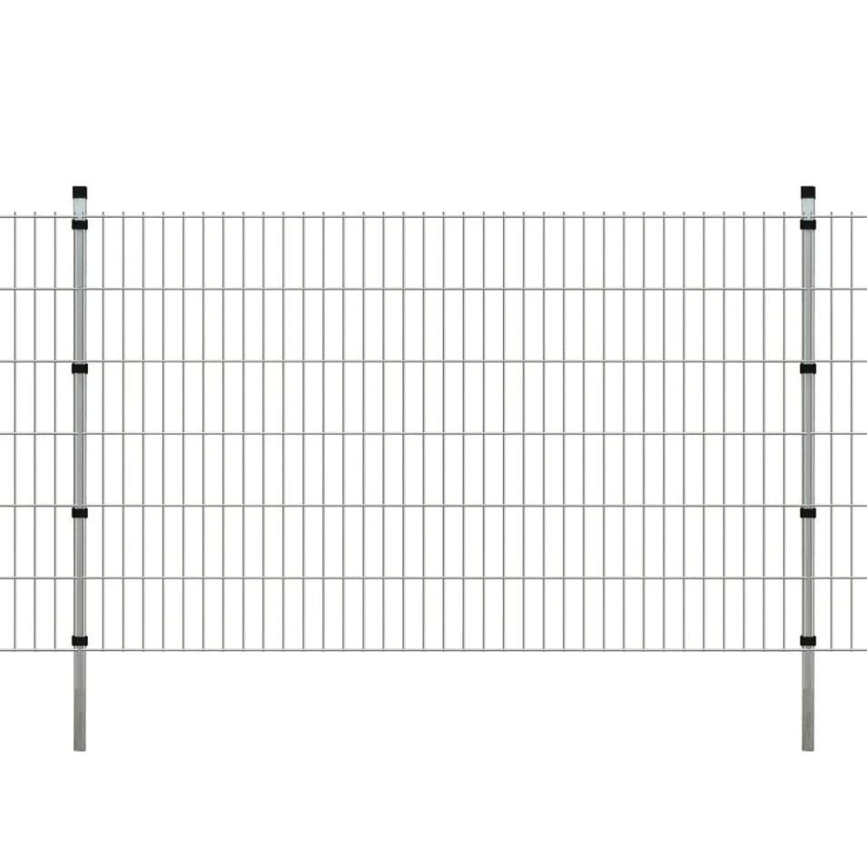 Panneaux et poteaux de clôture 2D pour jardin 2008x1230 mm 4 m 2 - Photo n°1