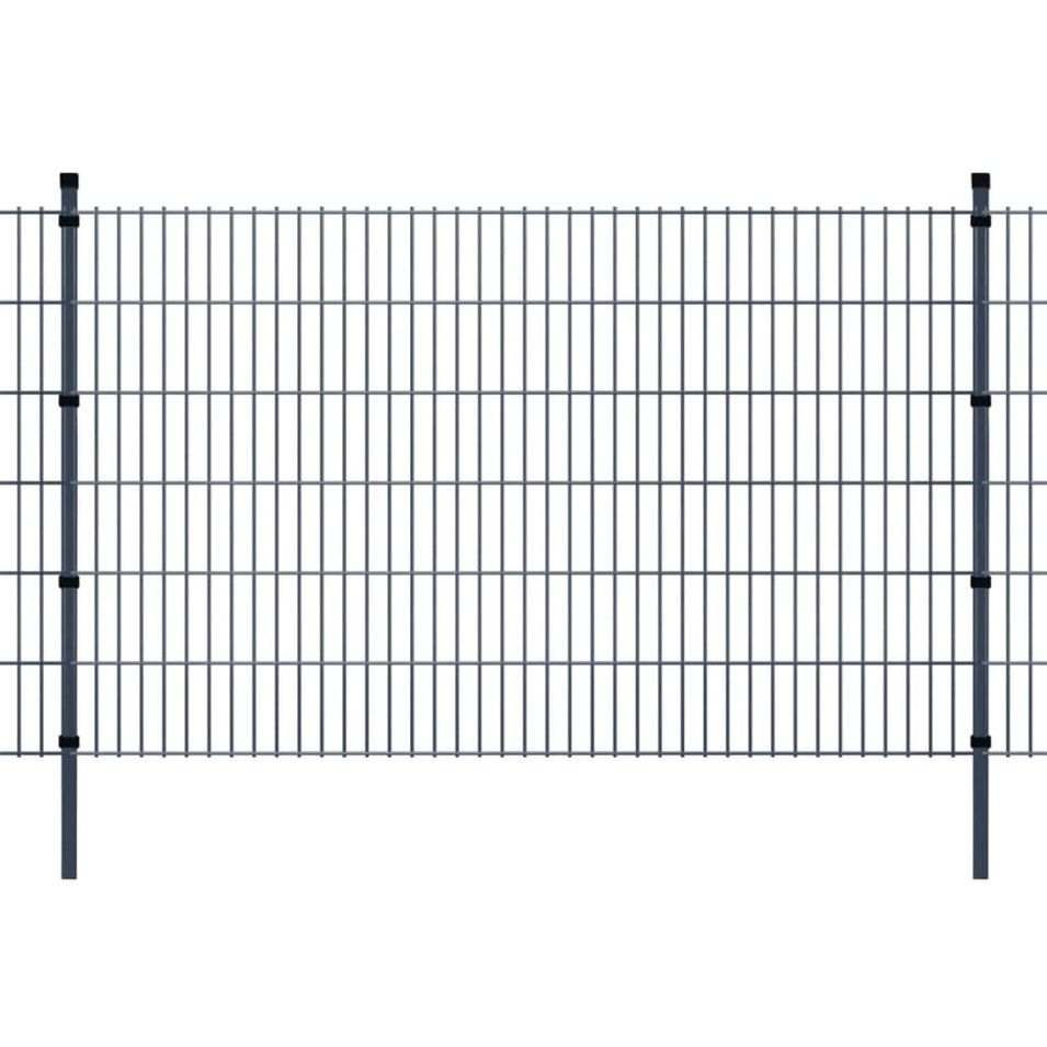 Panneaux et poteaux de clôture 2D pour jardin 2008x1230 mm 48 m 2 - Photo n°1