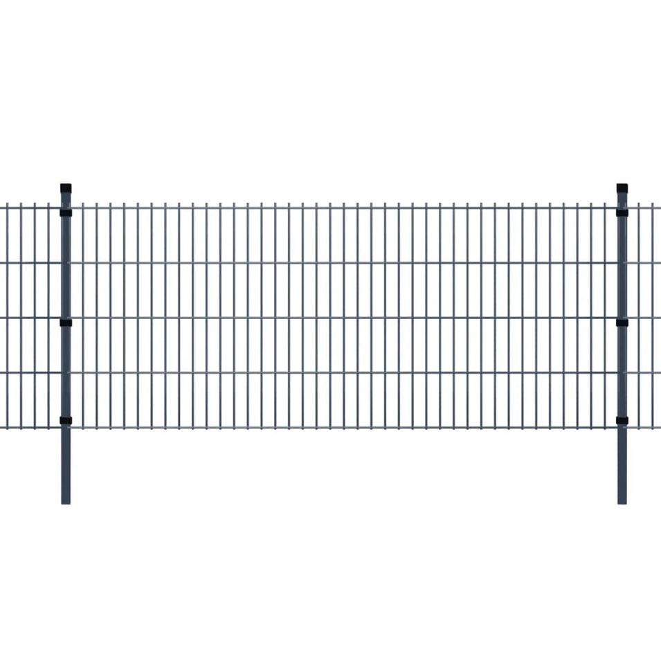 Panneaux et poteaux de clôture 2D pour jardin 2008x1630 mm 36 m - Photo n°1