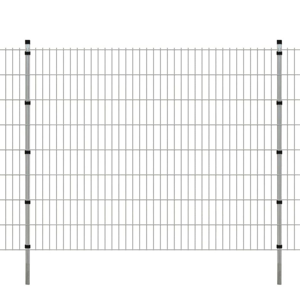 Panneaux et poteaux de clôture 2D pour jardin 2008x1630 mm 6 m 3 - Photo n°1