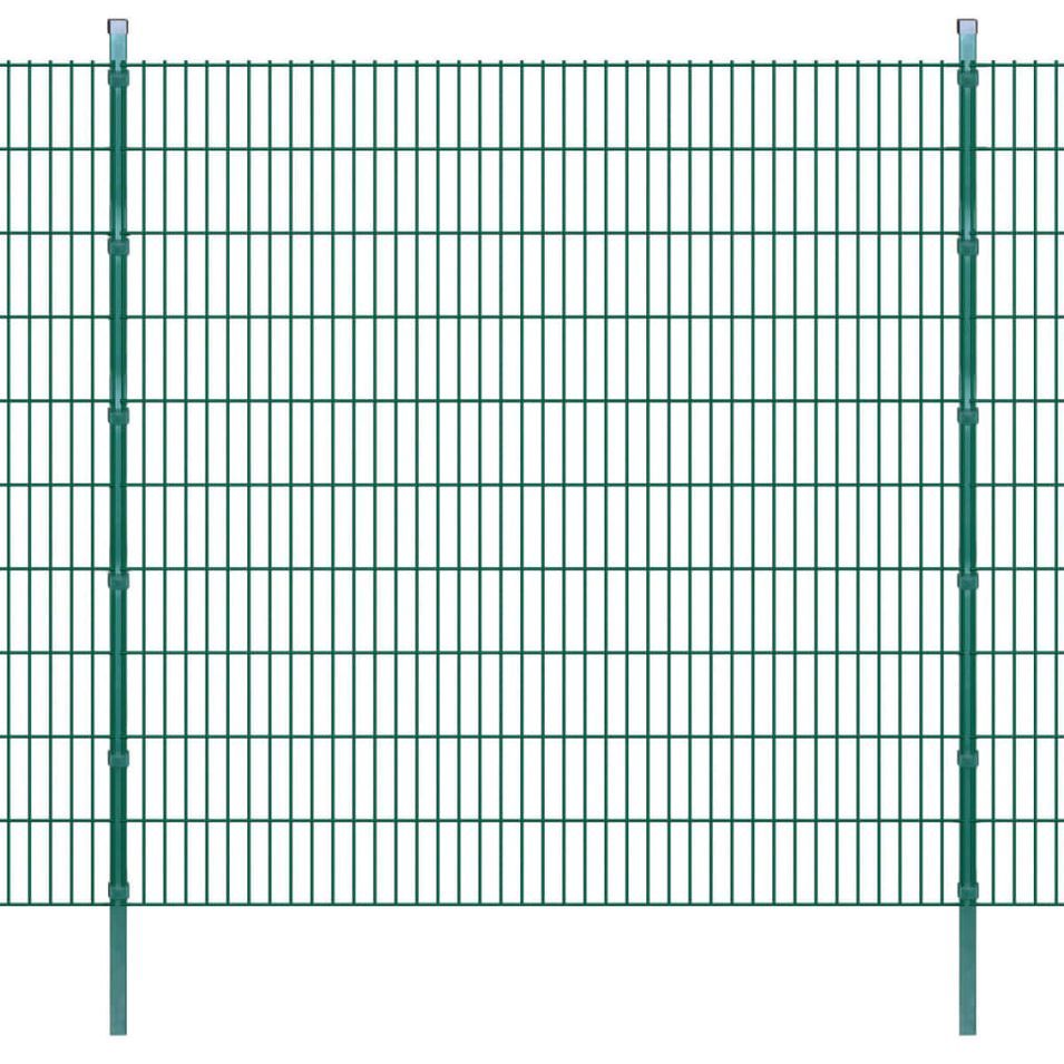 Panneaux et poteaux de clôture 2D pour jardin 2008x2030 mm 16 m - Photo n°1