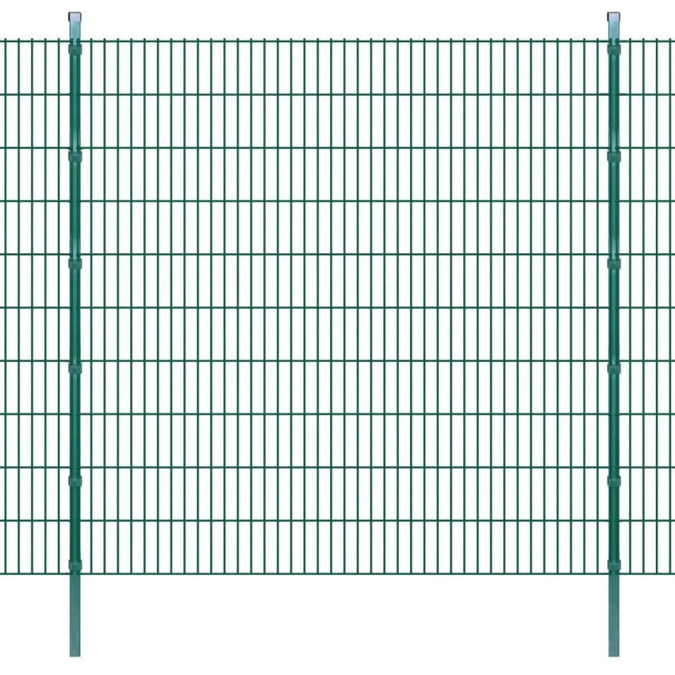 Panneaux et poteaux de clôture 2D pour jardin 2008x2030 mm 18 m - Photo n°1