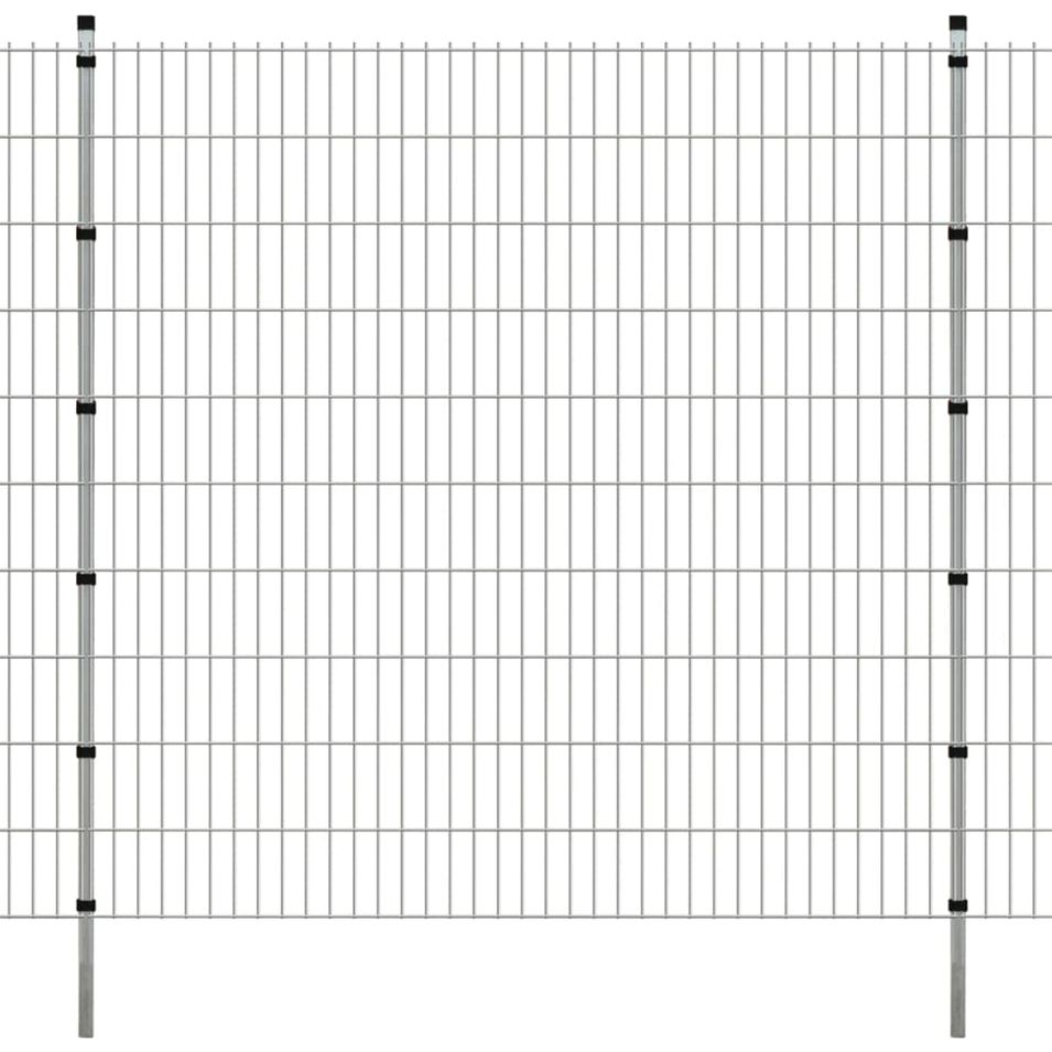 Panneaux et poteaux de clôture 2D pour jardin 2008x2030 mm 32 m - Photo n°1