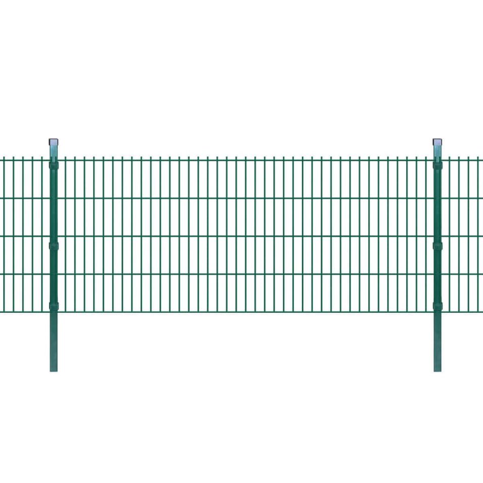 Panneaux et poteaux de clôture 2D pour jardin 2008x830 mm 4 m 3 - Photo n°1