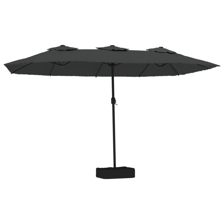 Parasol à double tête anthracite 449x245 cm - Photo n°1