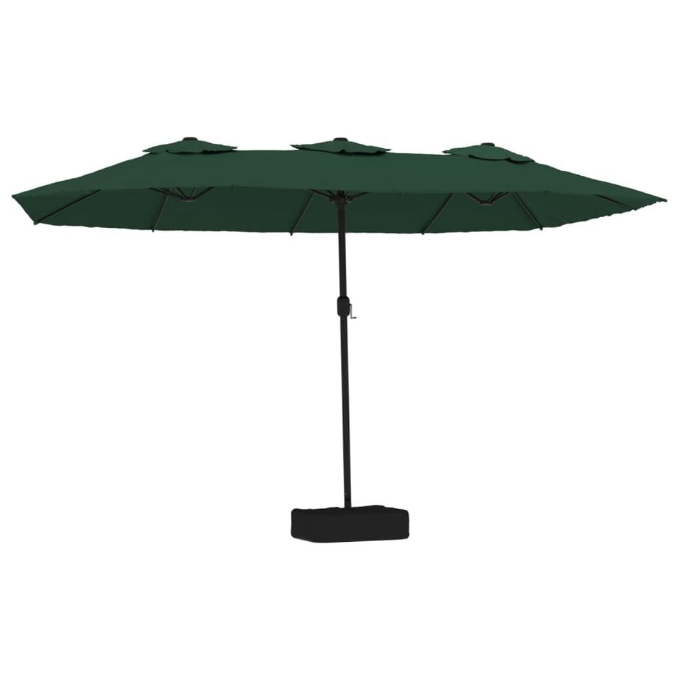 Parasol à double tête vert 449x245 cm - Photo n°1