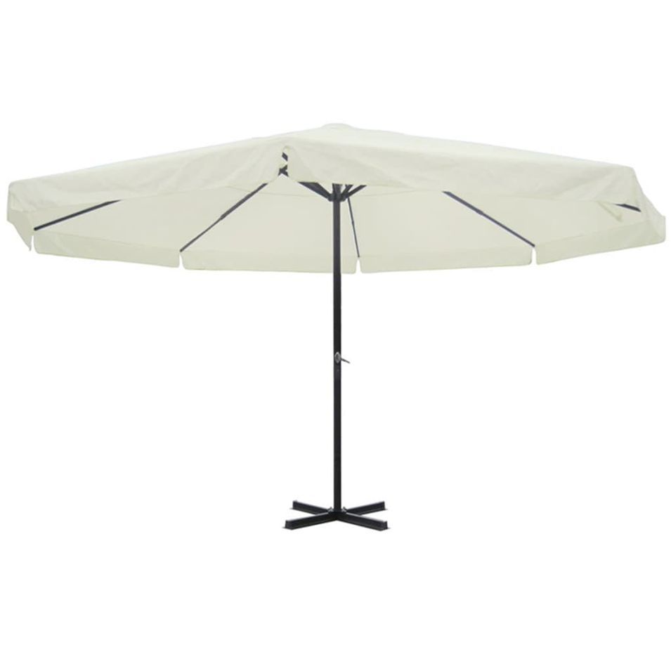 Parasol Blanc Aluminium 500 cm - Photo n°1