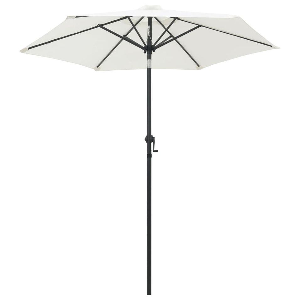 Parasol Blanc sable 200x211 cm Aluminium - Photo n°1