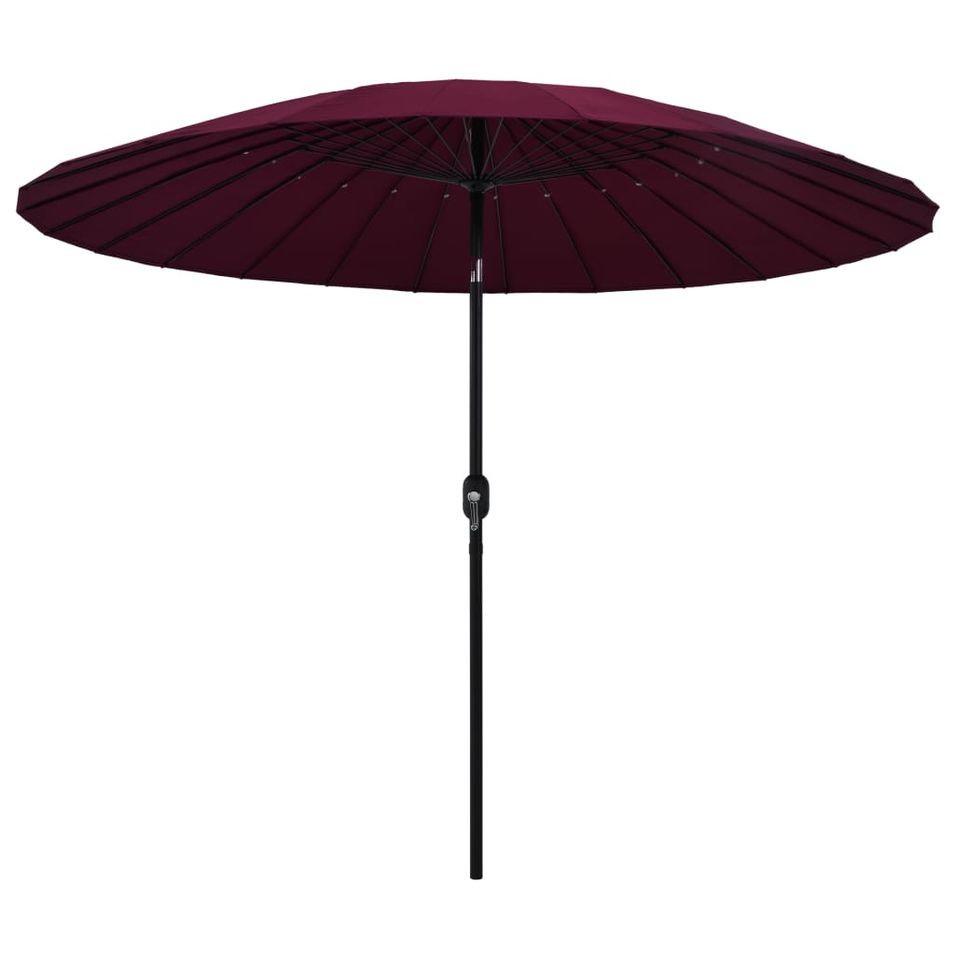 Parasol d'extérieur avec mât en aluminium 270 cm Bordeaux - Photo n°1