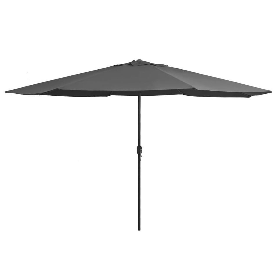 Parasol d'extérieur avec mât en métal 400 cm Anthracite - Photo n°1