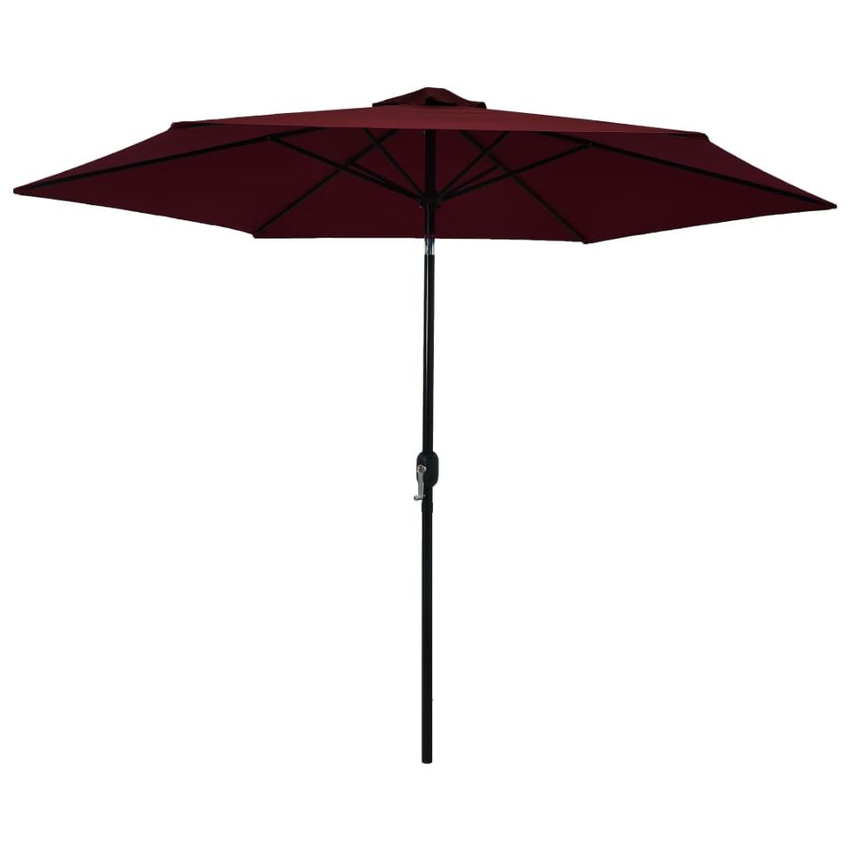 Parasol d'extérieur avec mât métallique Bordeaux 300 cm - Photo n°1