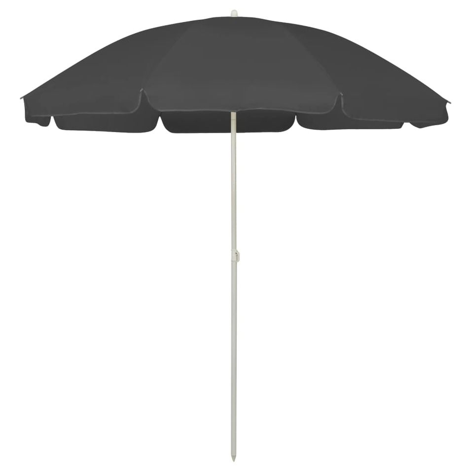 Parasol de plage Anthracite 240 cm - Photo n°1