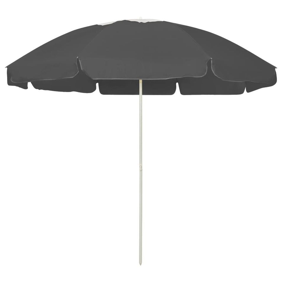 Parasol de plage Anthracite 240 cm 2 - Photo n°1