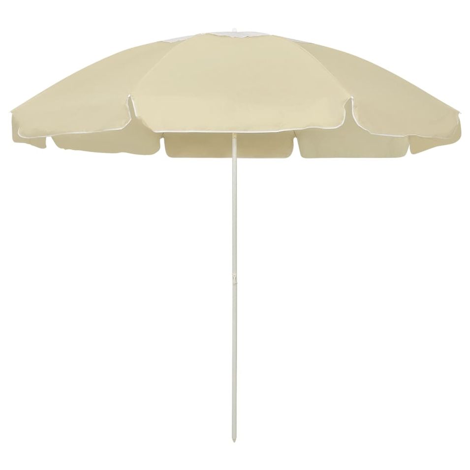 Parasol de plage Jaune sable 240 cm - Photo n°1