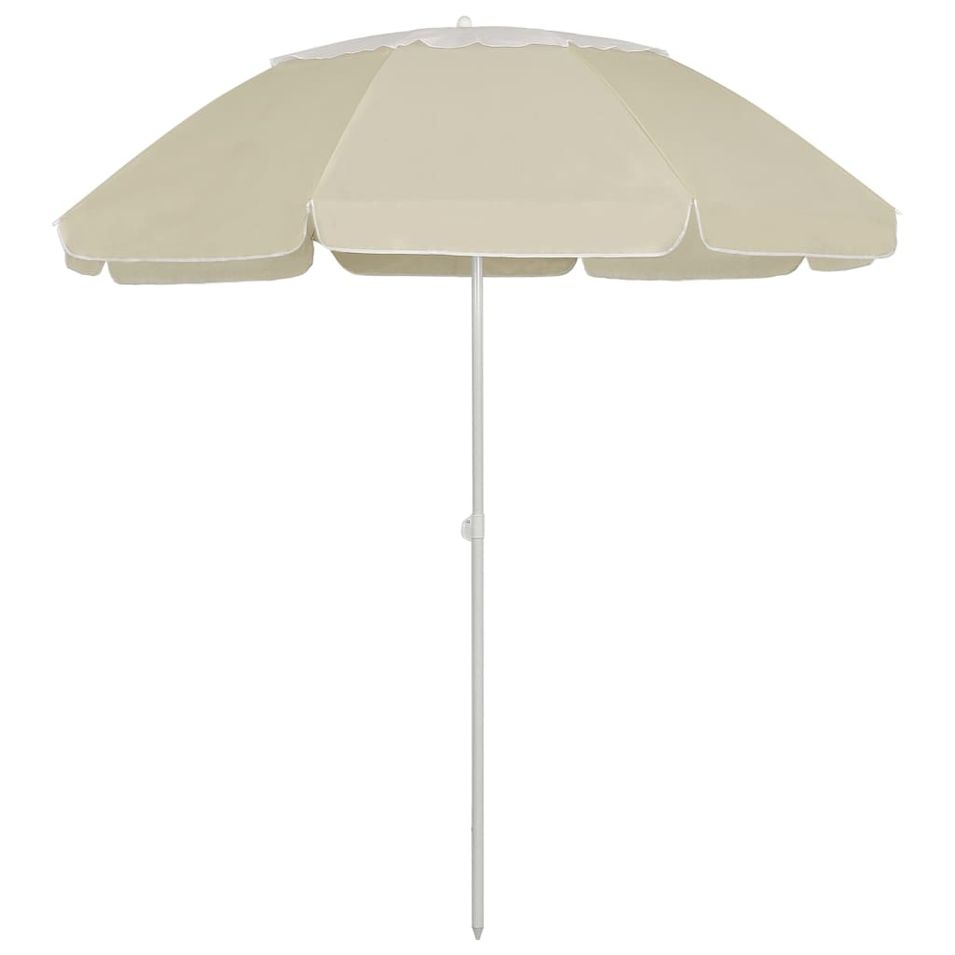 Parasol de plage Jaune sable 300 cm 2 - Photo n°1