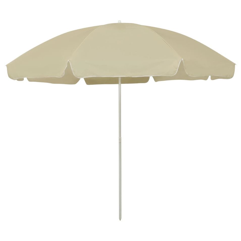 Parasol de plage Jaune sable 300 cm - Photo n°1