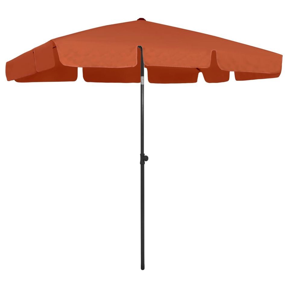 Parasol de plage Terre cuite 200x125 cm - Photo n°1