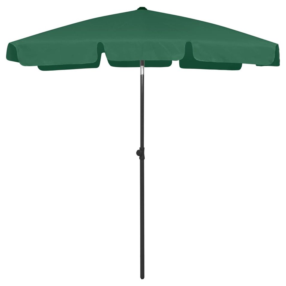 Parasol de plage Vert 180x120 cm - Photo n°1