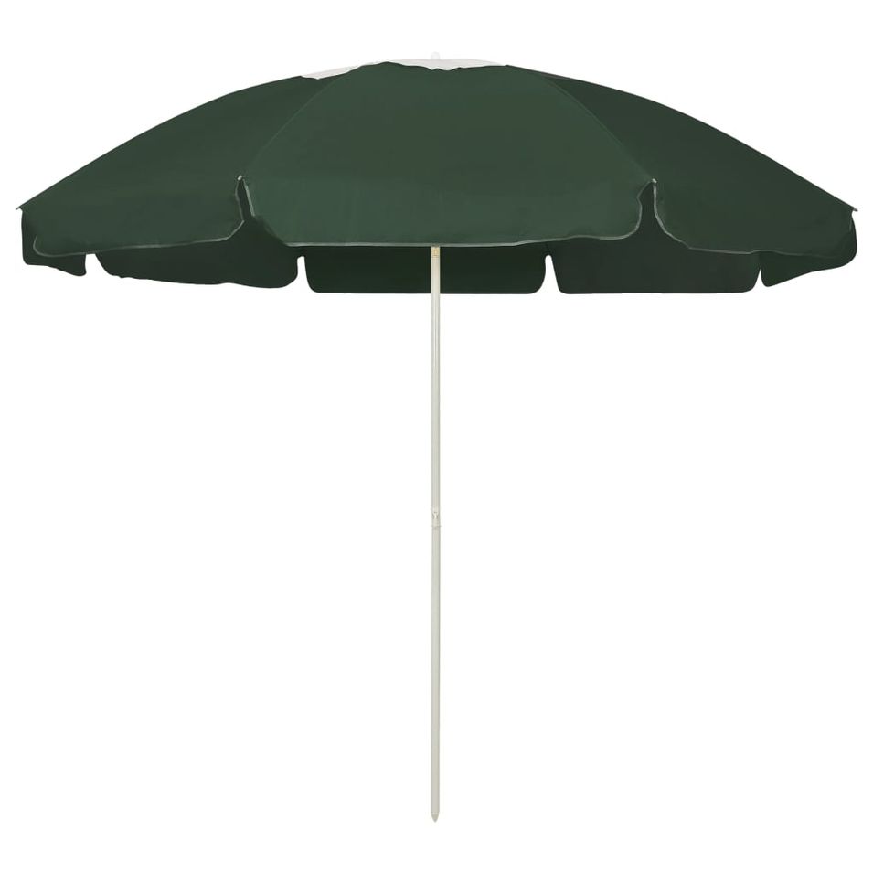 Parasol de plage Vert 240 cm 3 - Photo n°1