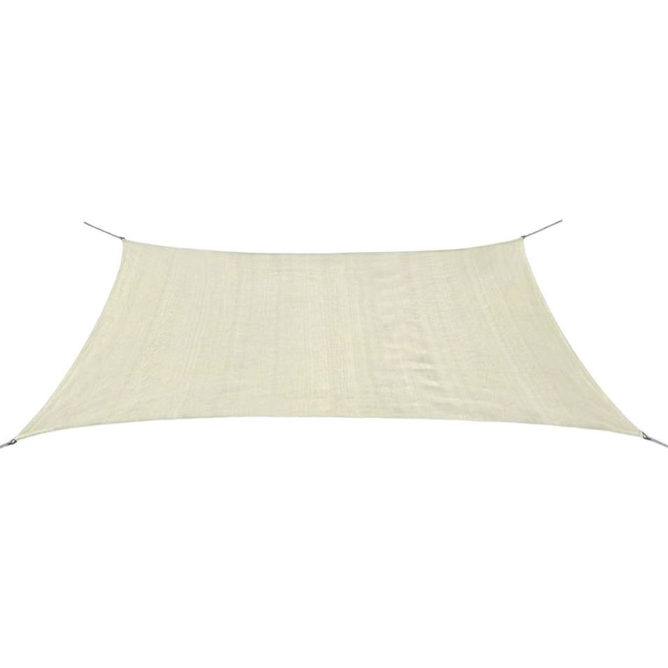 Parasol en PEHD rectangulaire 2x4 m Crème - Photo n°1