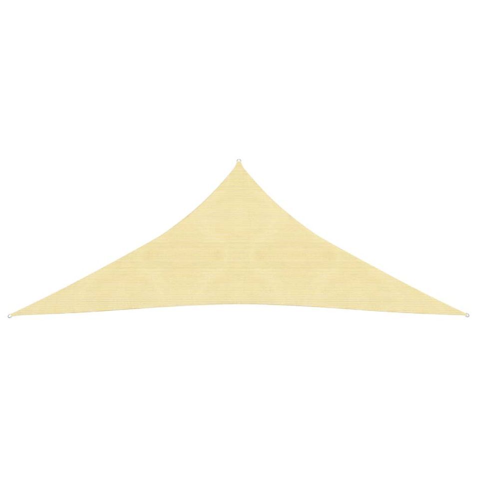 Parasol en PEHD triangulaire 3,6x3,6x3,6 m Beige - Photo n°1