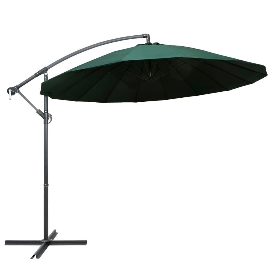 Parasol suspendu Vert 3 m Aluminium - Photo n°1