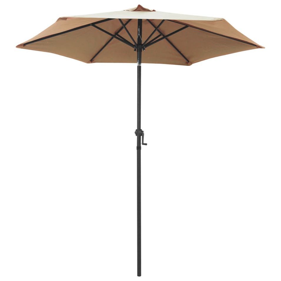 Parasol Taupe 200x211 cm Aluminium - Photo n°1