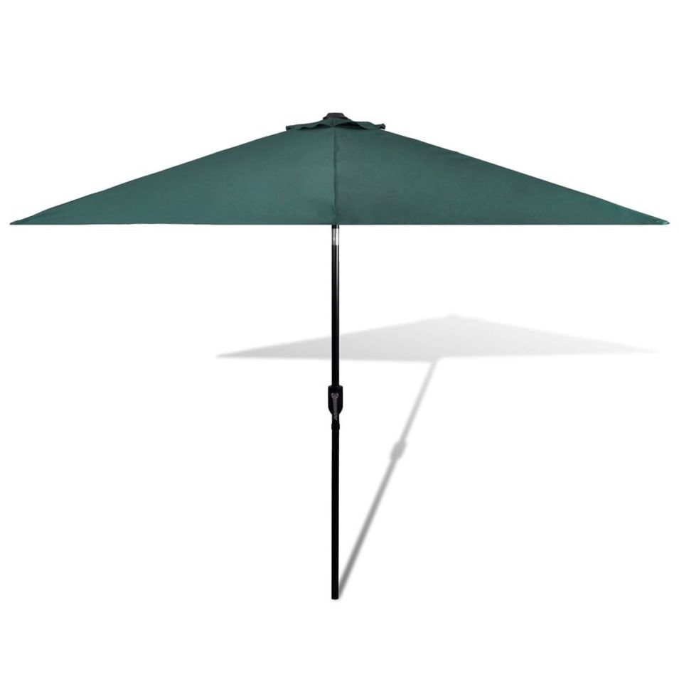 Parasol vert avec poteau en acier 3m - Photo n°1