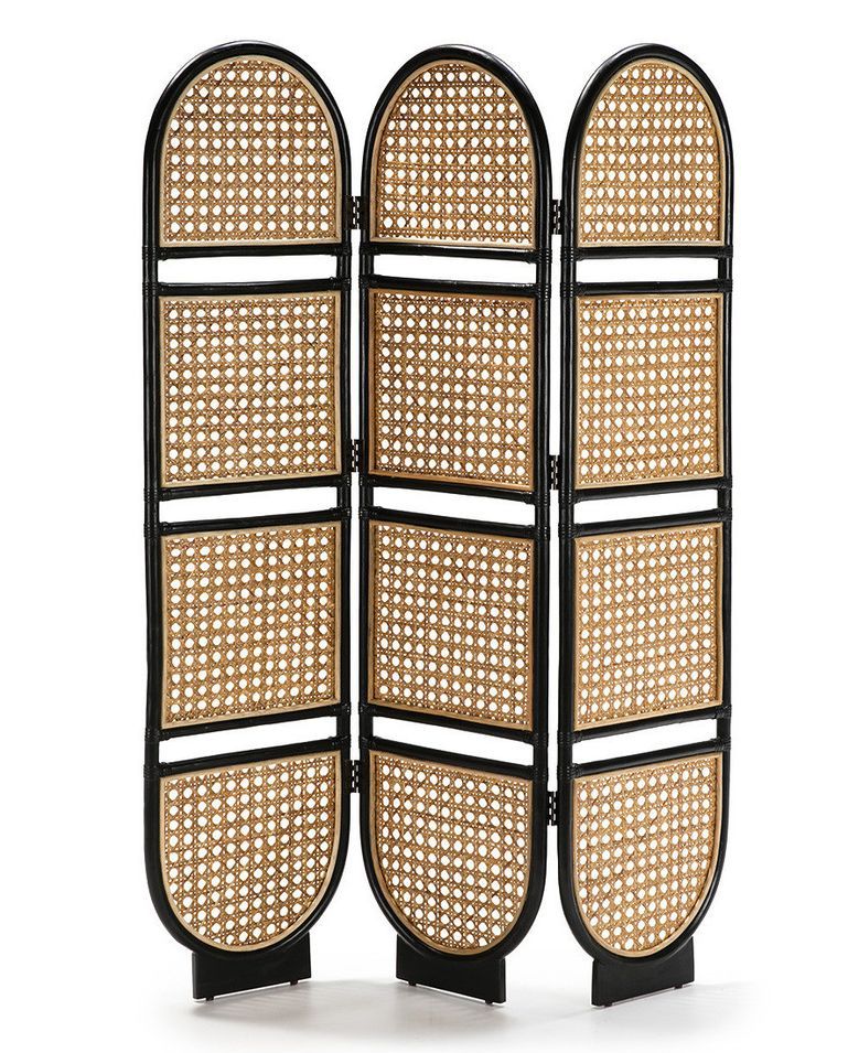 Paravent 3 volets osier naturel - Photo n°1