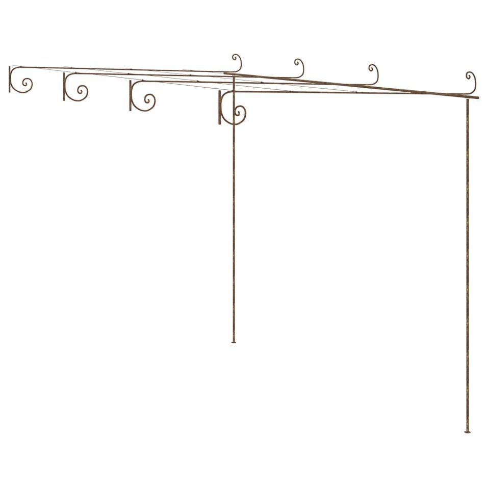 Pergola de jardin Marron antique 4x3x2,5 m Fer - Photo n°1