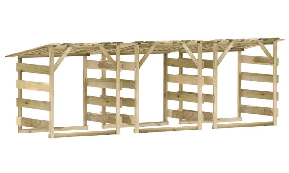 Pergolas avec toits 3 pcs 100x90x100 cm Bois de pin imprégné - Photo n°1