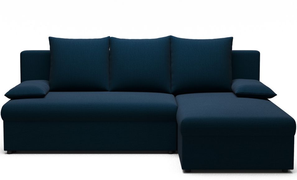 Canapé d’angle réversible convertible GARY en tissu côtelé – 206 cm - Photo n°1