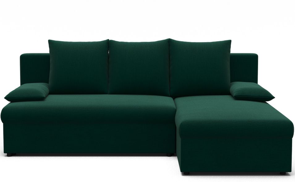 Canapé d’angle réversible convertible GARY en tissu côtelé – 206 cm - Photo n°1