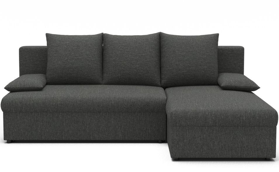 Canapé d’angle réversible convertible GARY en tissu côtelé – 206 cm - Photo n°1