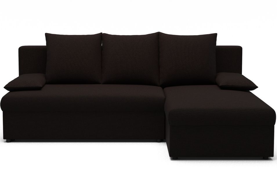 Canapé d’angle réversible convertible GARY en tissu côtelé – 206 cm - Photo n°1