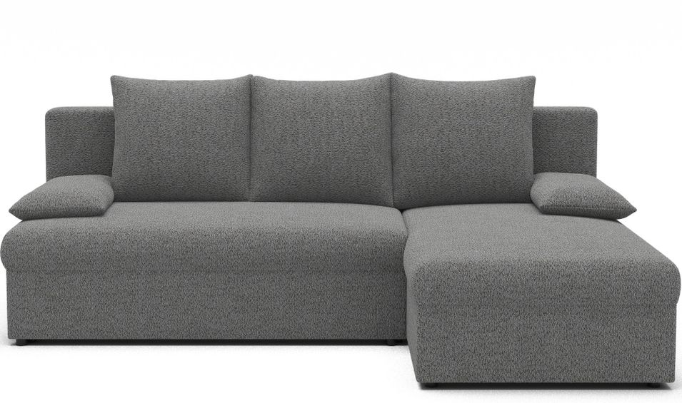 Canapé d’angle réversible convertible GARY en tissu côtelé – 206 cm - Photo n°1