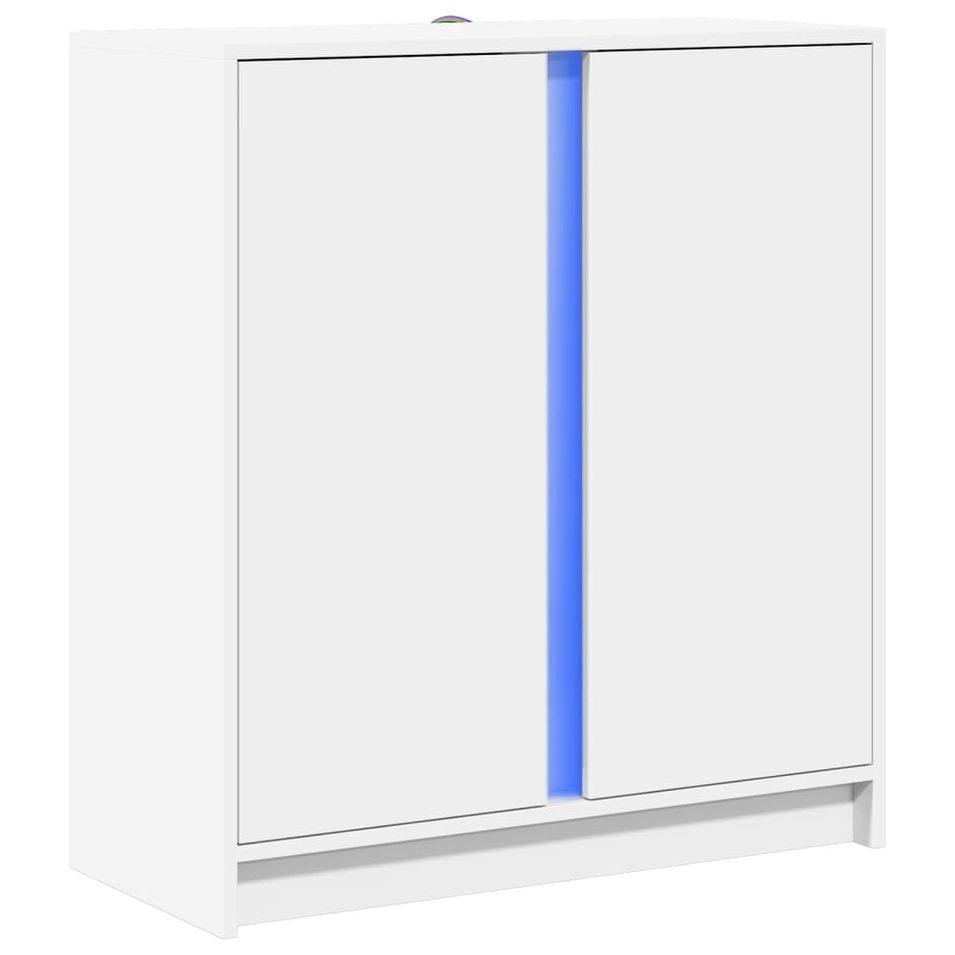 Petit meuble 2 portes moderne avec éclairage LED - Collection Arizona - Photo n°1