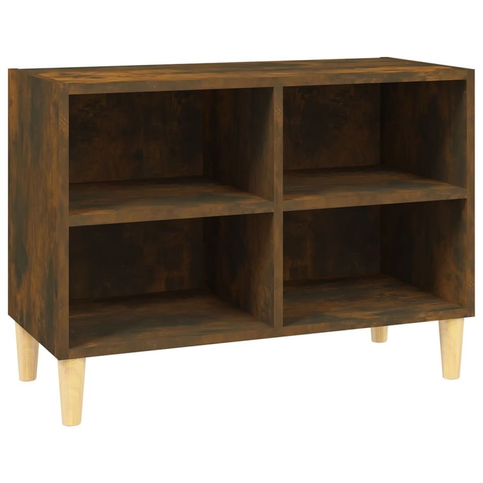Petit meuble avec étageres sur pieds en bois naturel Kuba 70 cm - Photo n°1