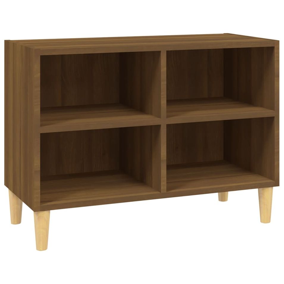 Petit meuble avec étageres sur pieds en bois naturel Kuba 70 cm - Photo n°1