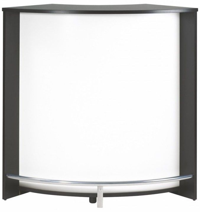 Petit meuble bar noir SNACK 106 cm – Comptoir compact avec rangement - Photo n°1