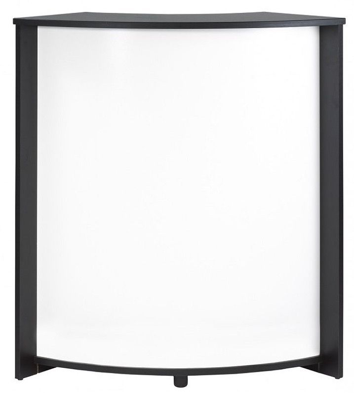 Petit meuble bar noir BARNO 97 cm – Comptoir compact avec étagères réglables - Photo n°1