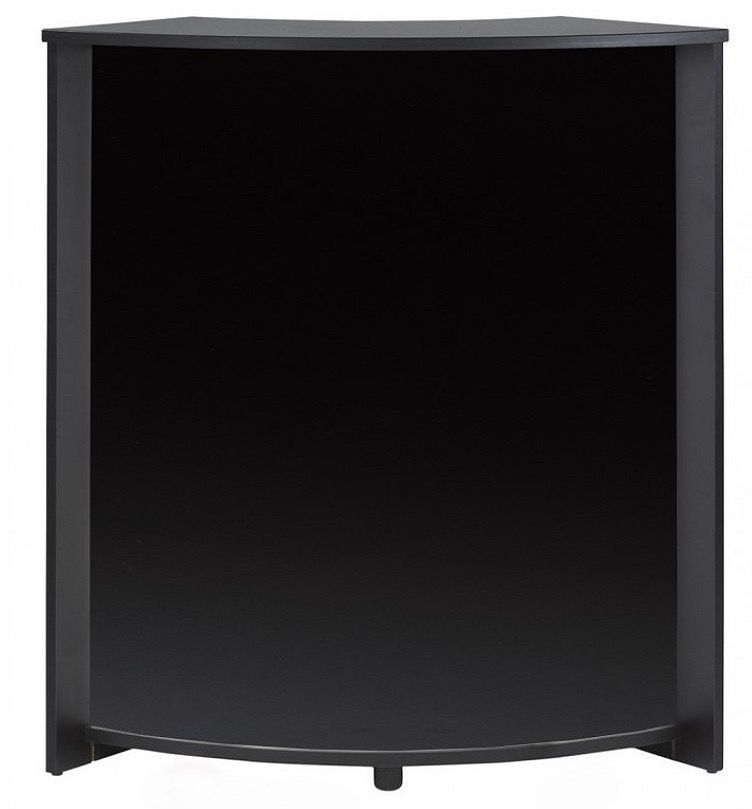Petit meuble bar noir BARNO 97 cm – Comptoir compact avec étagères réglables - Photo n°1