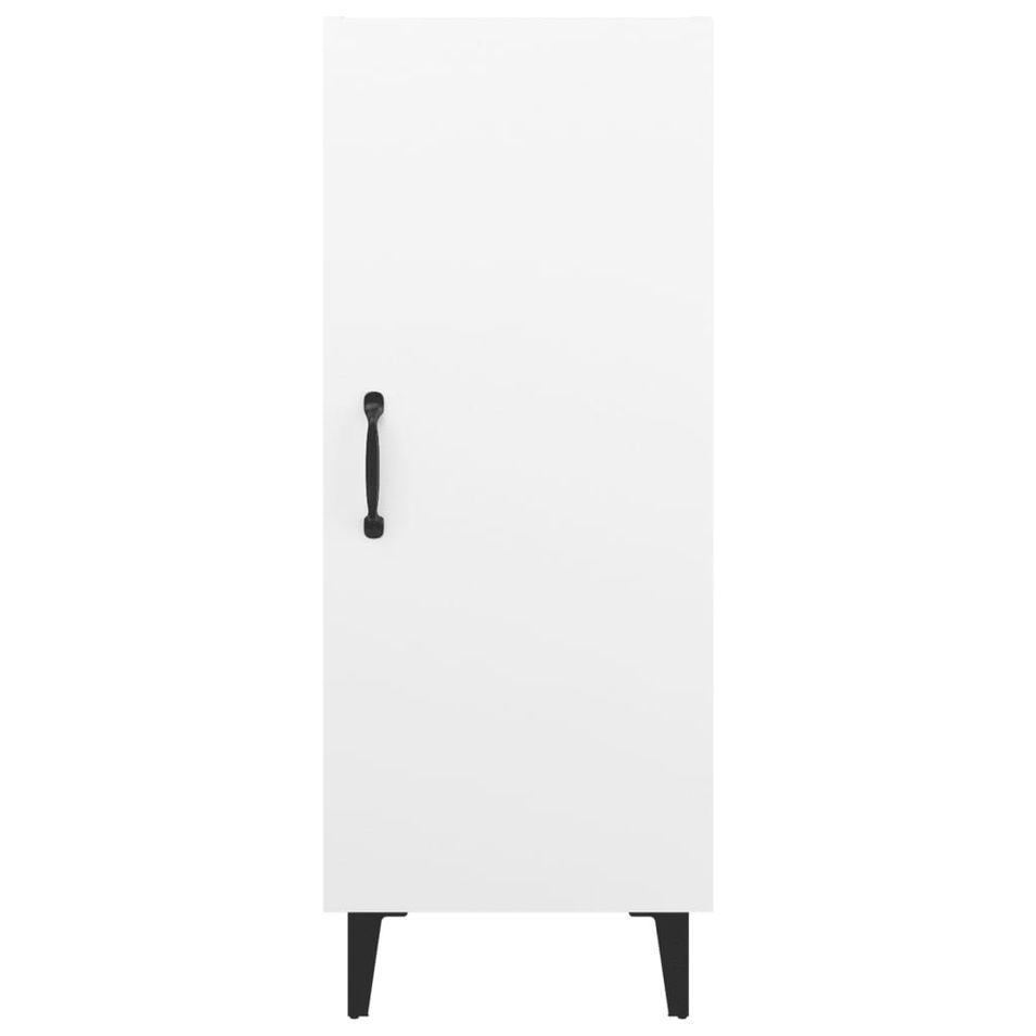 Petit meuble de rangement 1 porte Tanoz 35 cm - Pieds et poignée en métal noir - Photo n°1