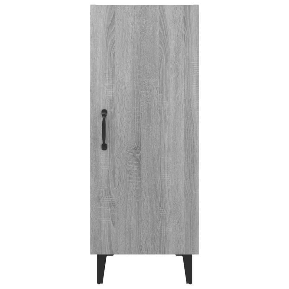 Petit meuble de rangement 1 porte Tanoz 35 cm - Pieds et poignée en métal noir - Photo n°1