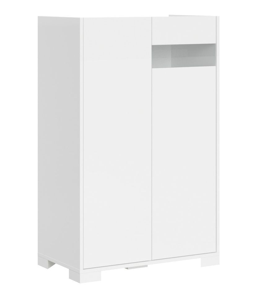 Petit meuble de rangement 2 portes Lumina 70 cm - Compact et élégant - Photo n°1